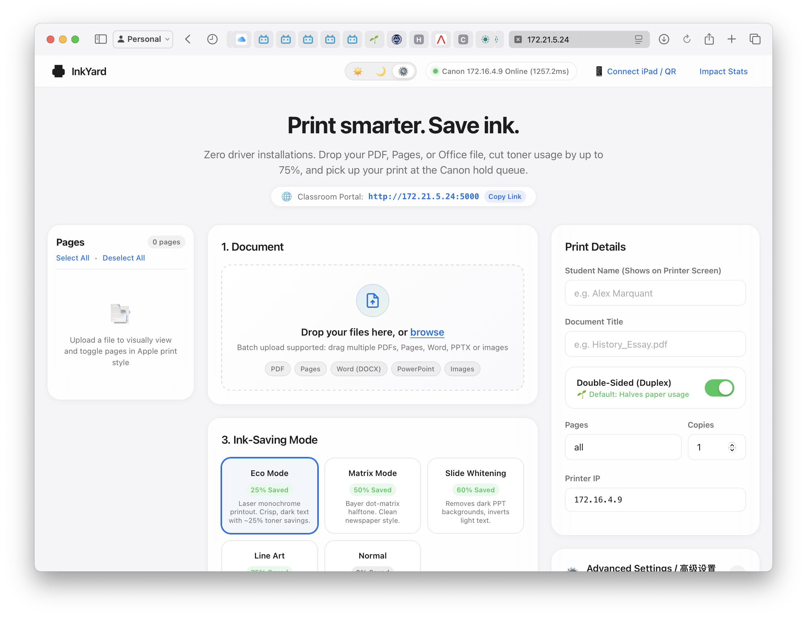 InkYard Dashboard